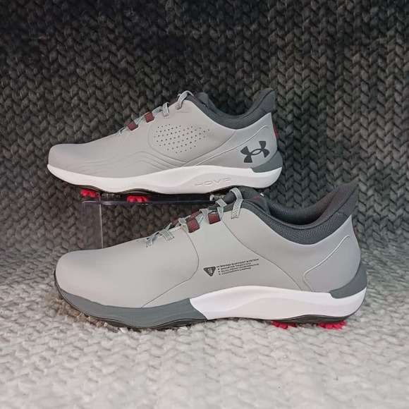 Under Armour HOVR Drive Golf Shoes Sneakers 3026918-102 Spiked Gray Men Size 9.5 - Picture 2 of 10